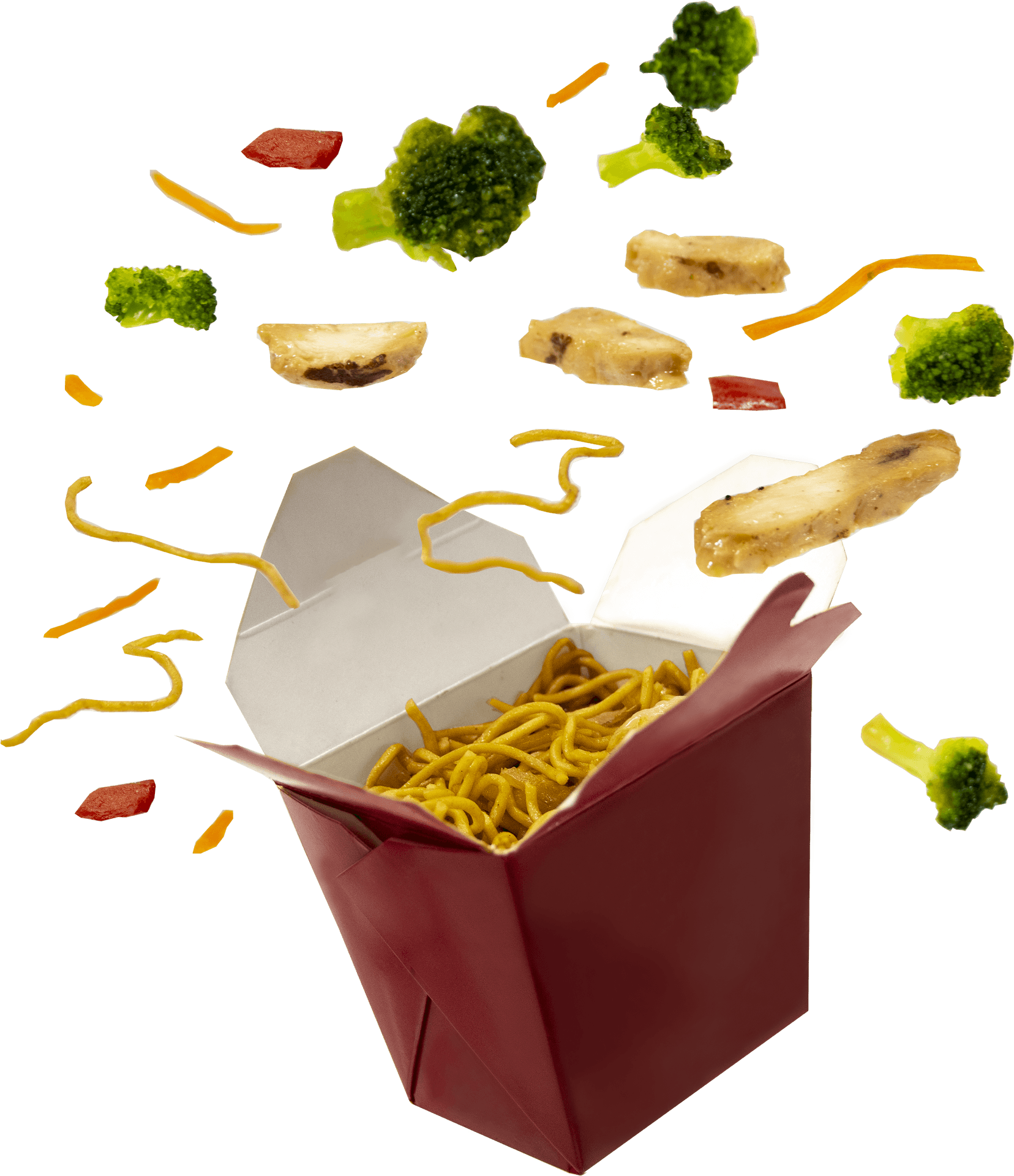 Exploding Chinese Takeout PNG