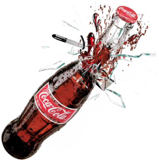 Exploding Coca Cola Bottle PNG