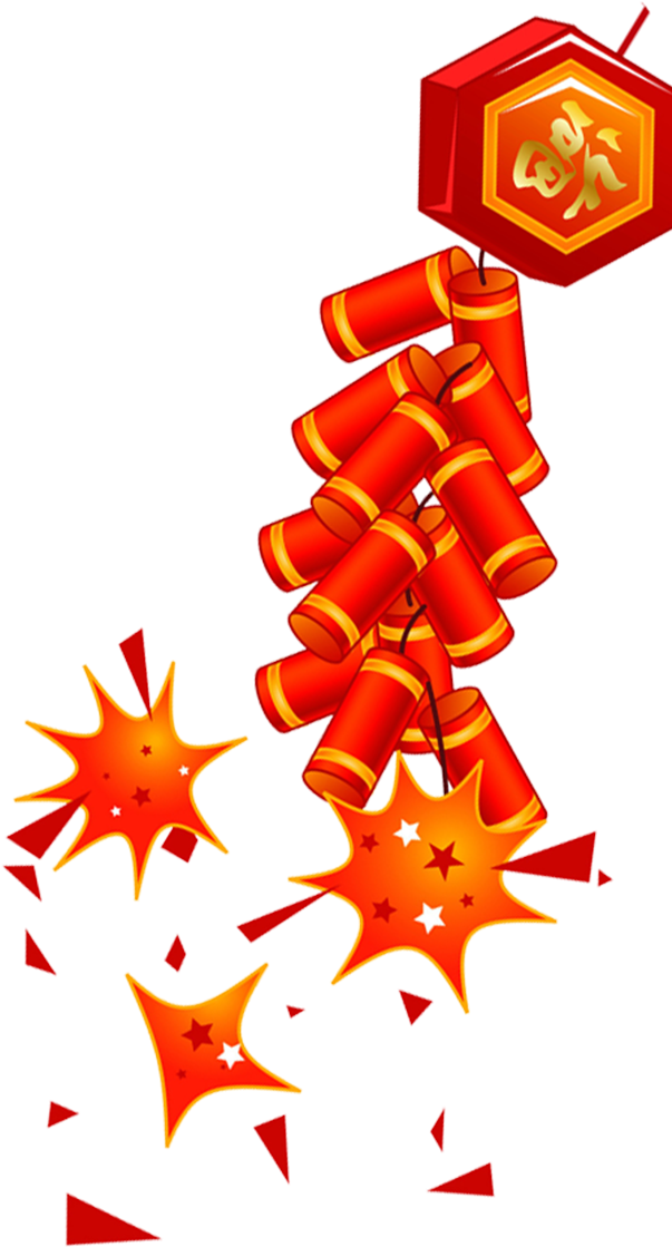 Exploding Firecrackers Illustration PNG