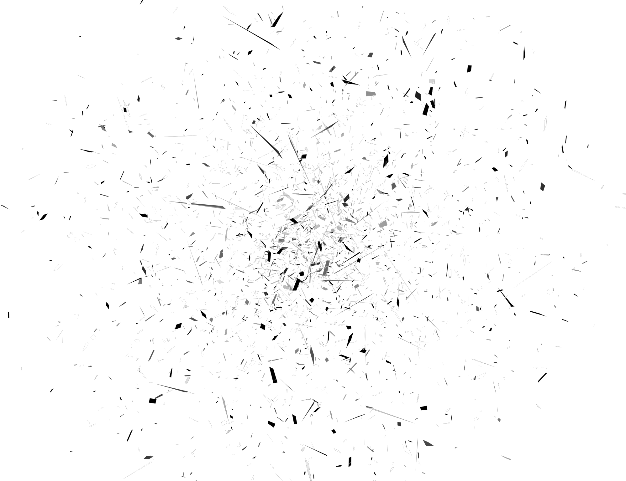 Exploding Glass Particles PNG