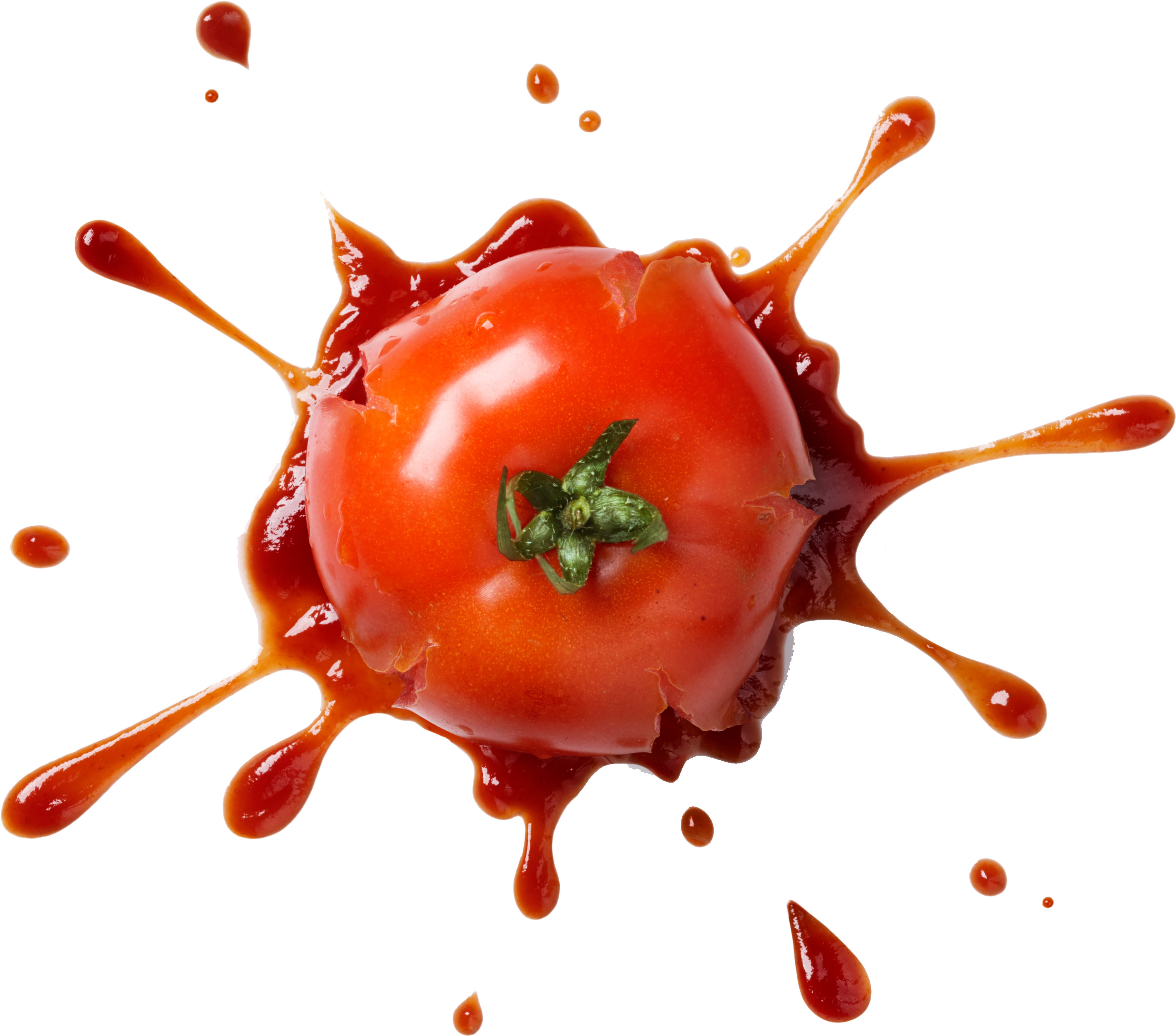 Exploding Tomato Ketchup Splash PNG