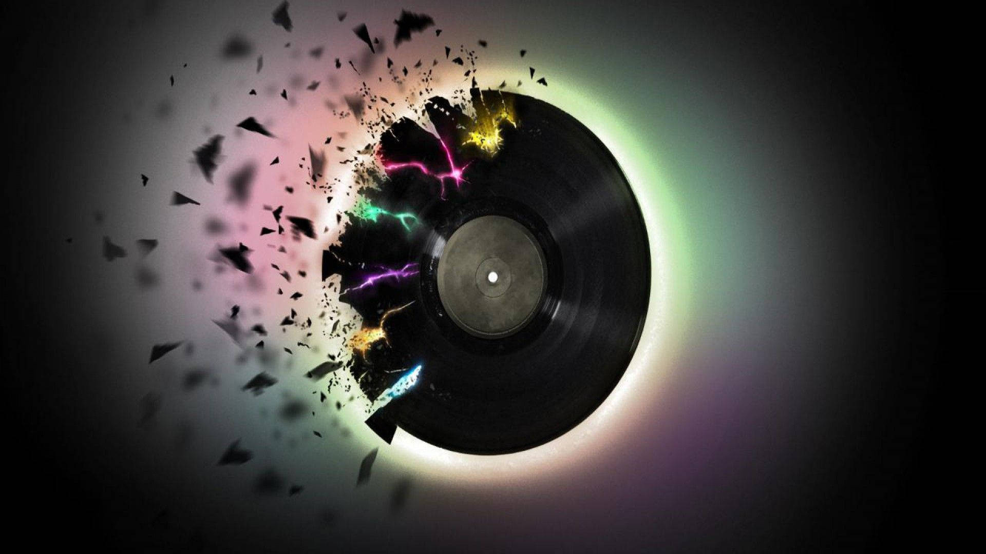 Exploding Vinyl Record SVG