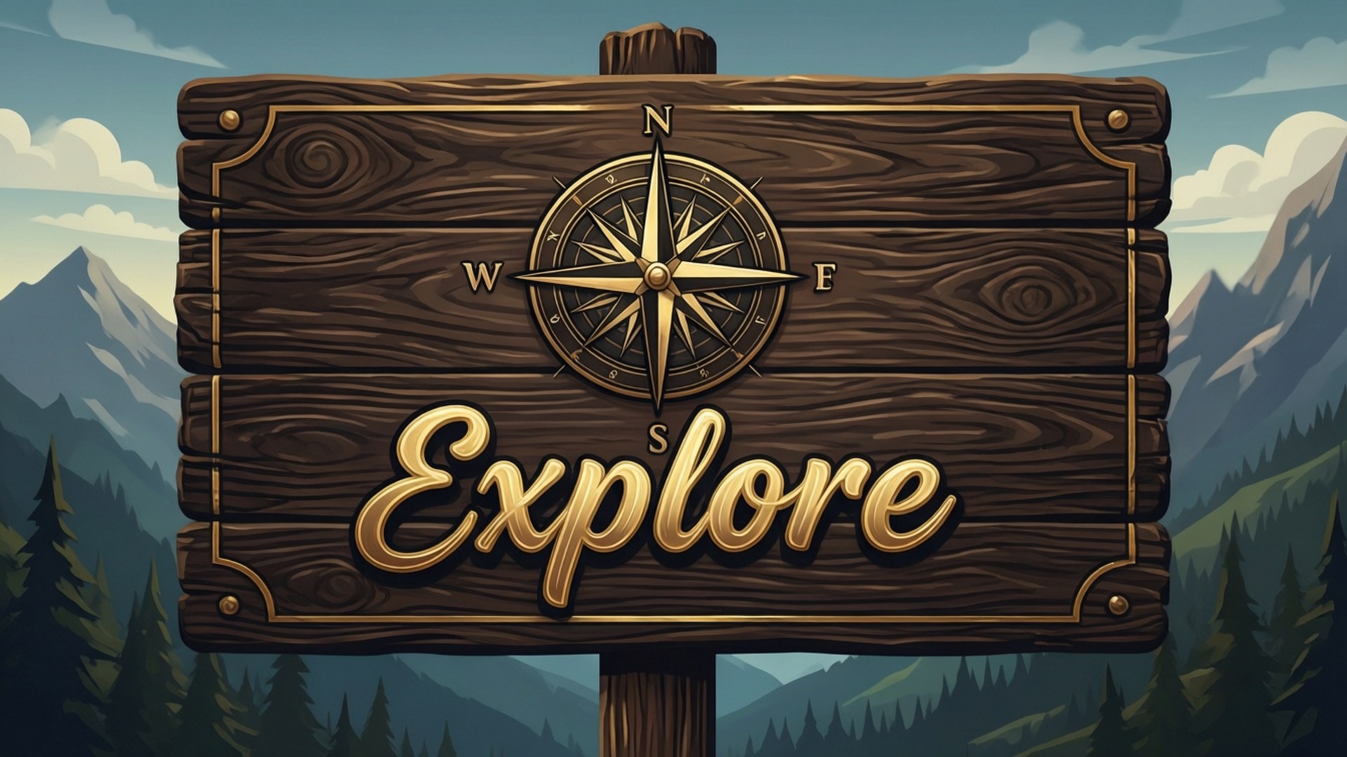 Explorez panneau boussole Fonds d'écran