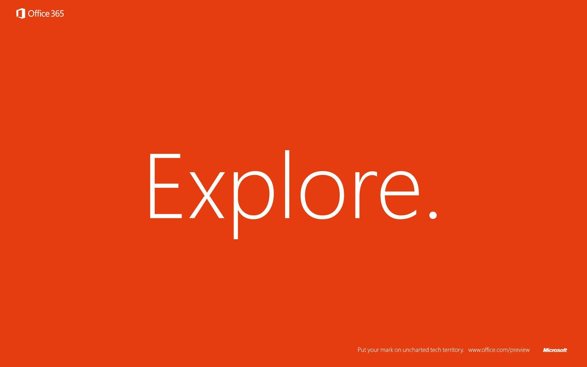 Explore Office 365 Wallpaper