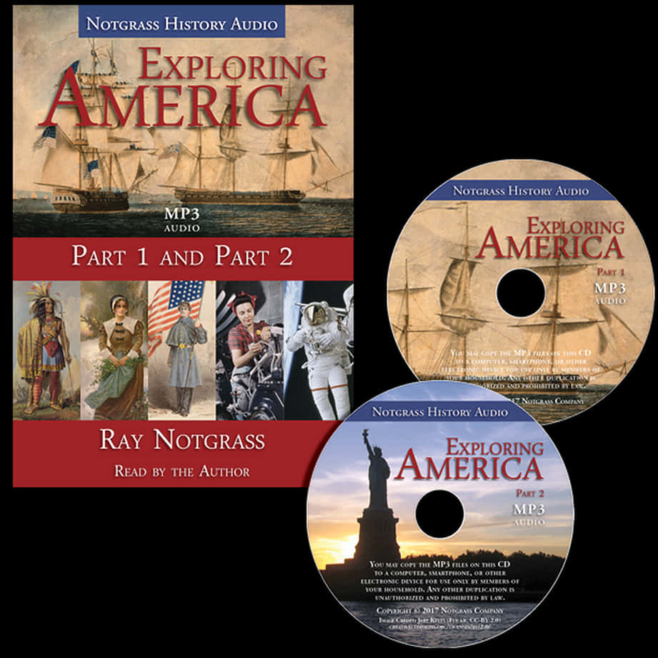 Exploring America Audio Book C D Cover PNG