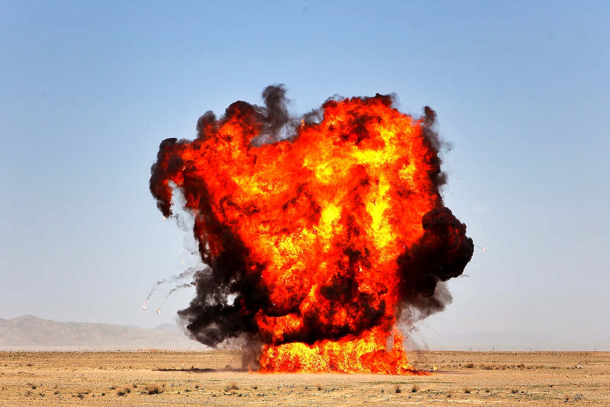 Flaminghot Bomb Explosion Background - Sfondo Di Esplosione Di Una Bomba Ardente E Infuocata