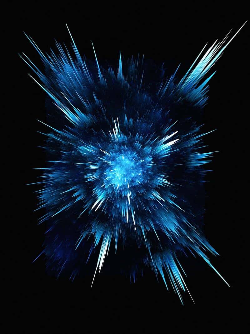 Fundode Tela De Explosão Elétrica Em Azul Hipnotizante