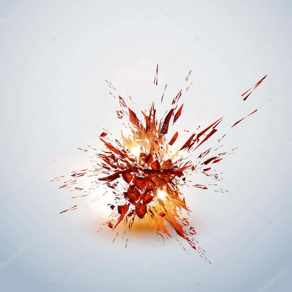 Red Vector Art Explosion Background
