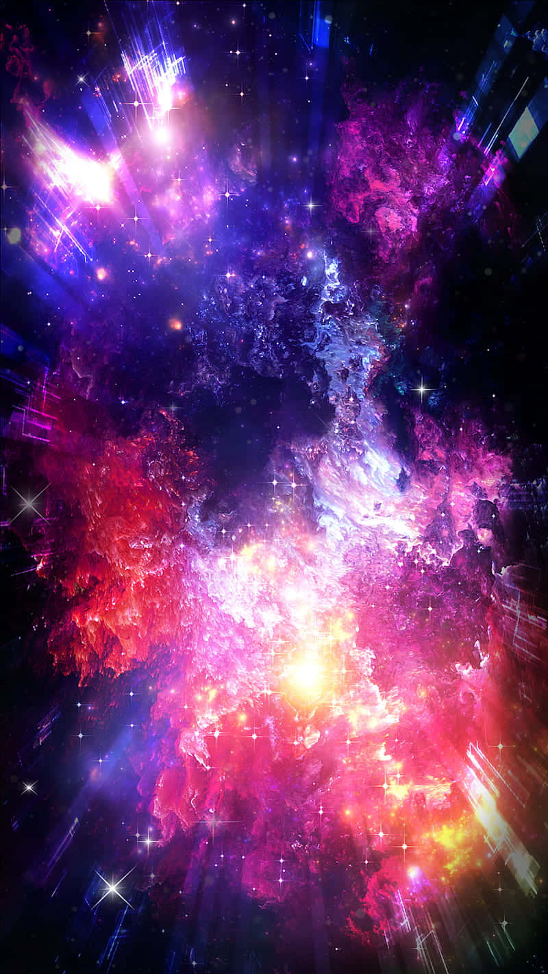 Colorful Nebula Clouds Explosion Background