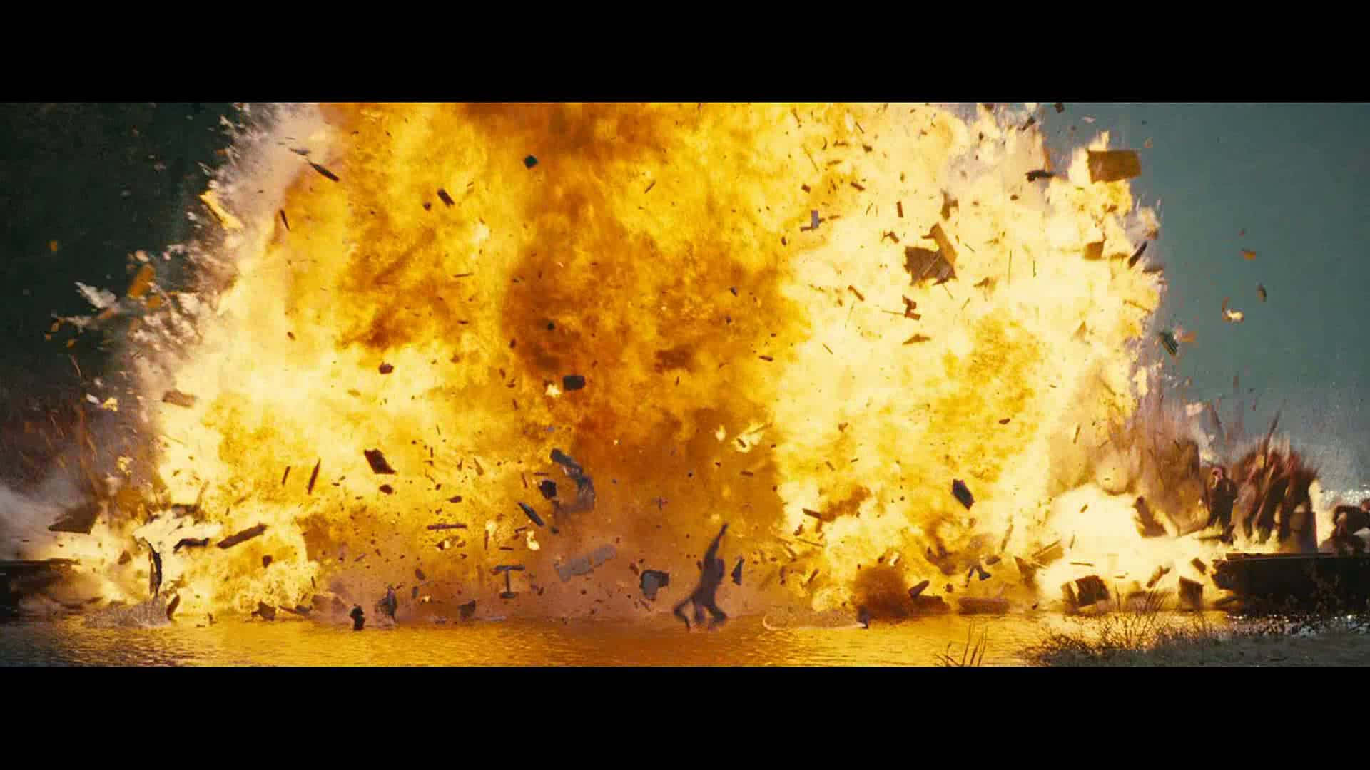 Riesigeractionfilm-explosions-hintergrund
