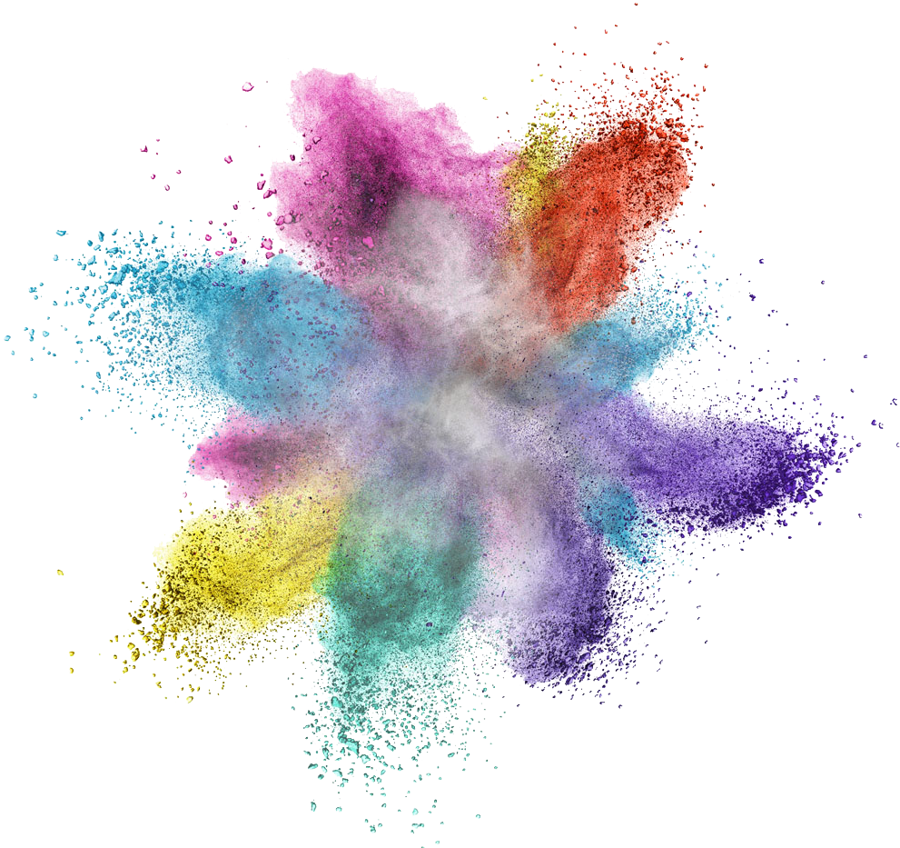 Explosionof Colors Powder Burst PNG