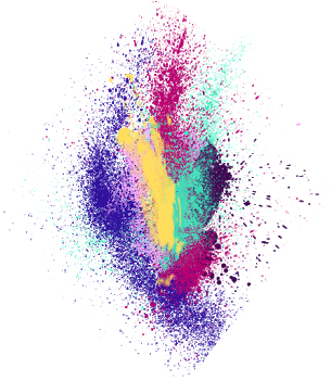 Explosive Color Particles PNG