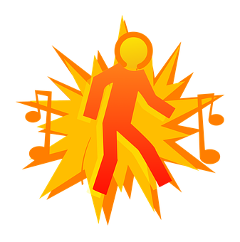 Explosive Music Dance Graphic PNG