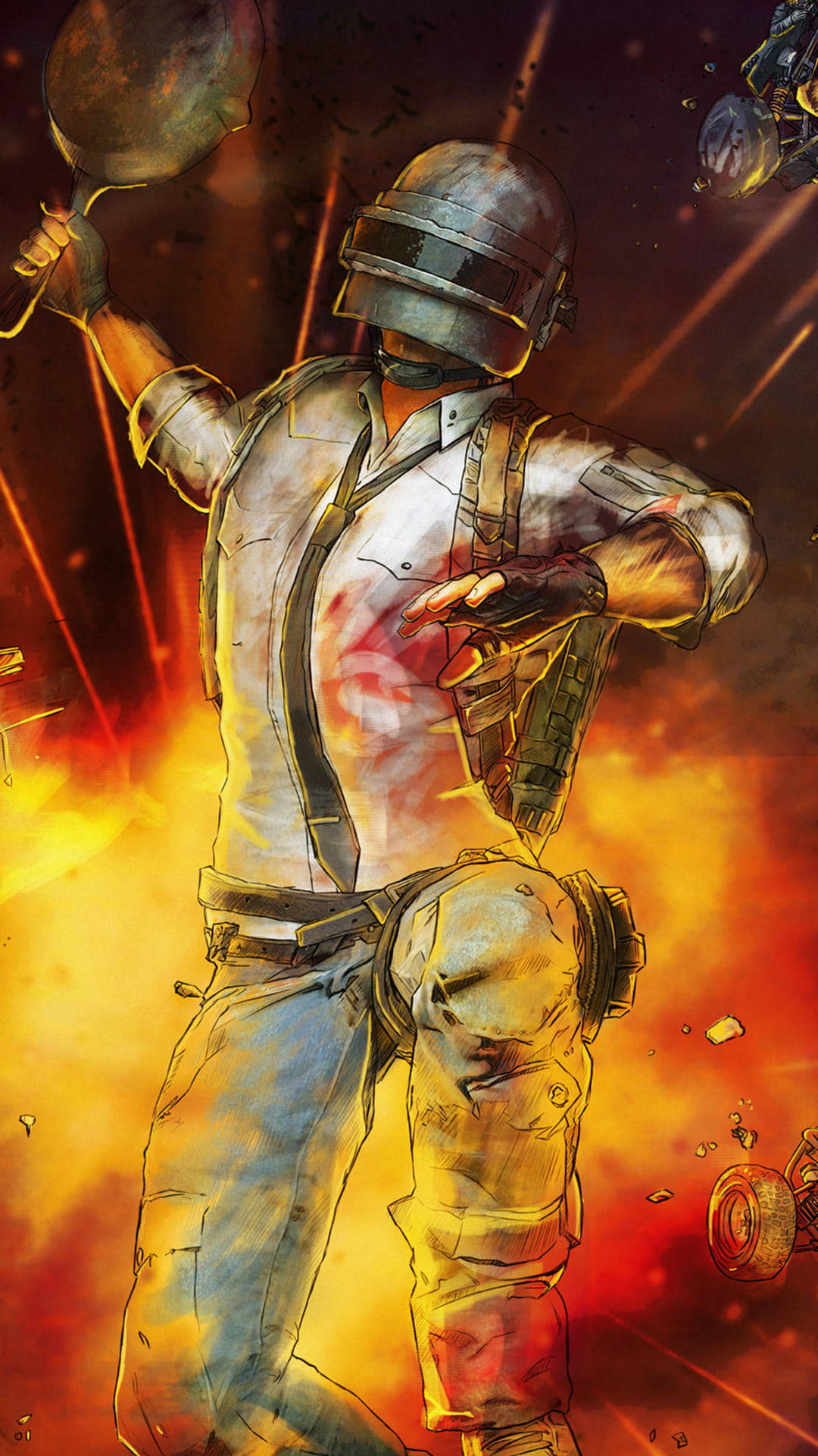 Explosive PUBG Lover Illustration Wallpaper