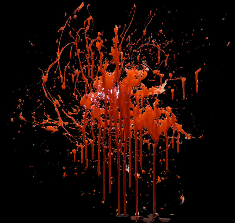 Explosive Red Splatteron Black PNG