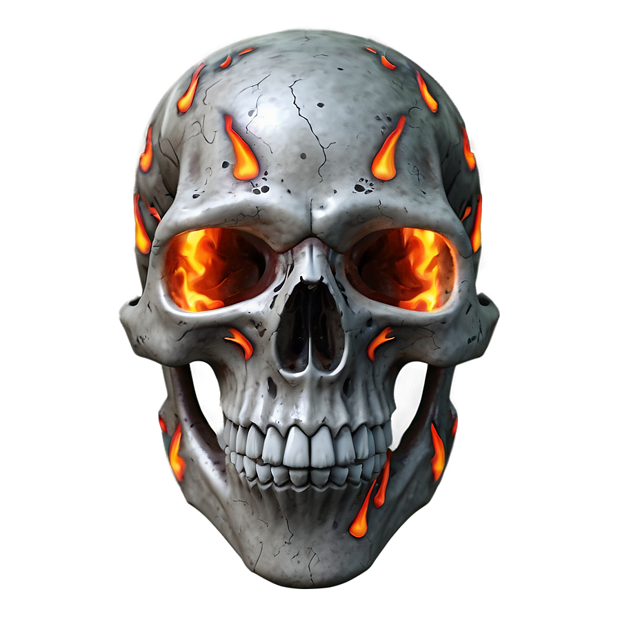 Explosive Skull Flame Png 06252024 PNG