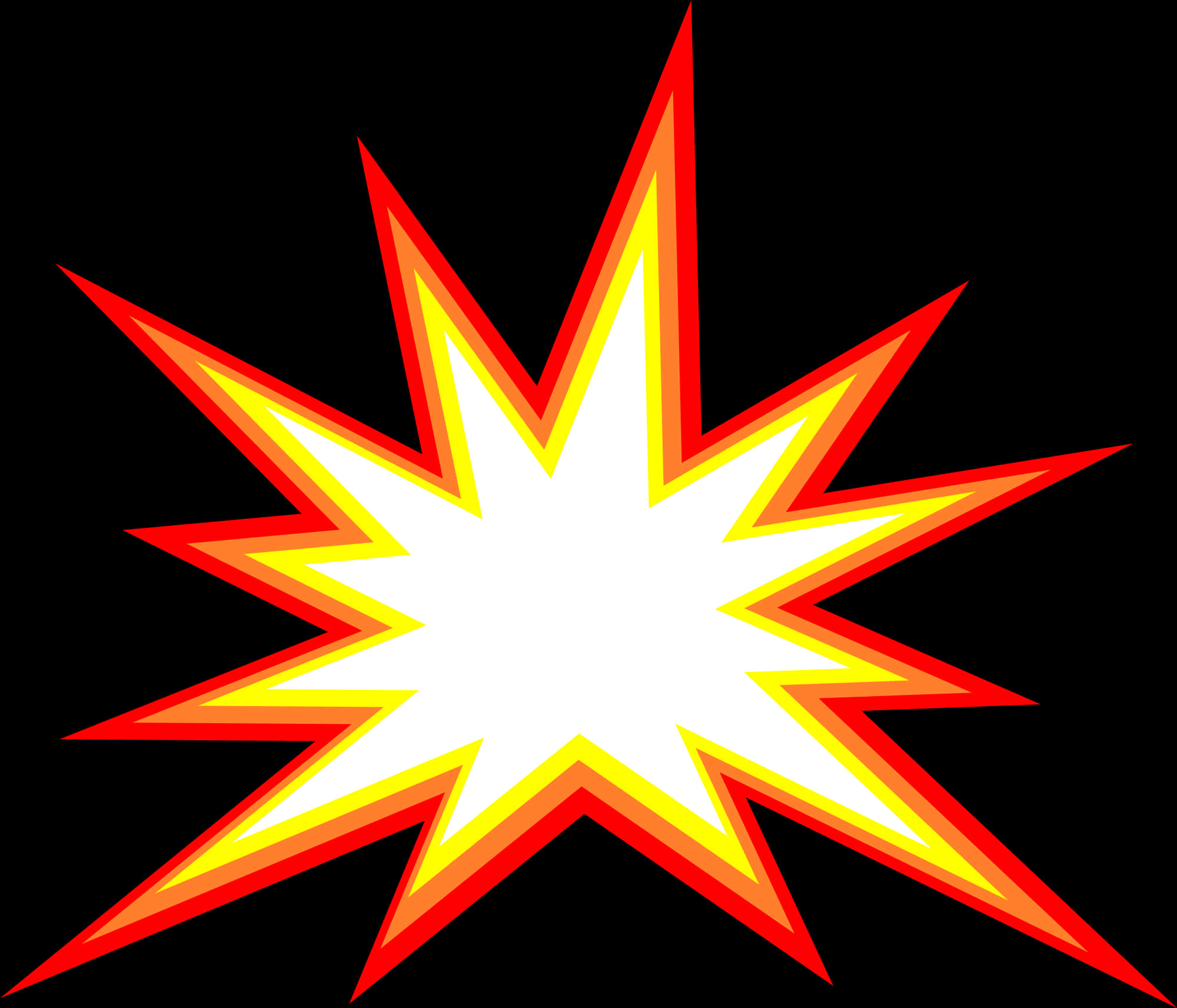Explosive Starburst Graphic PNG