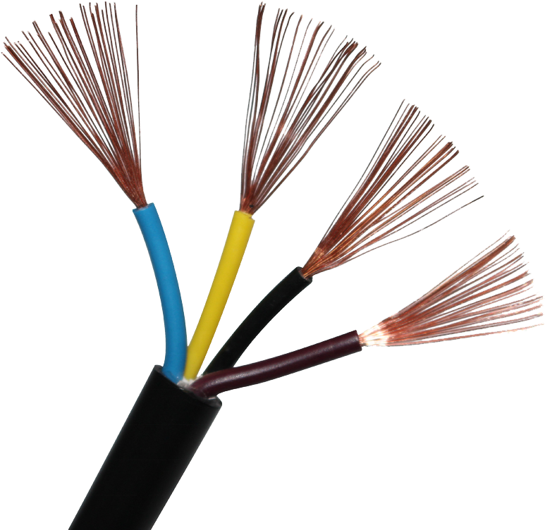 Exposed Copper Electrical Wires PNG