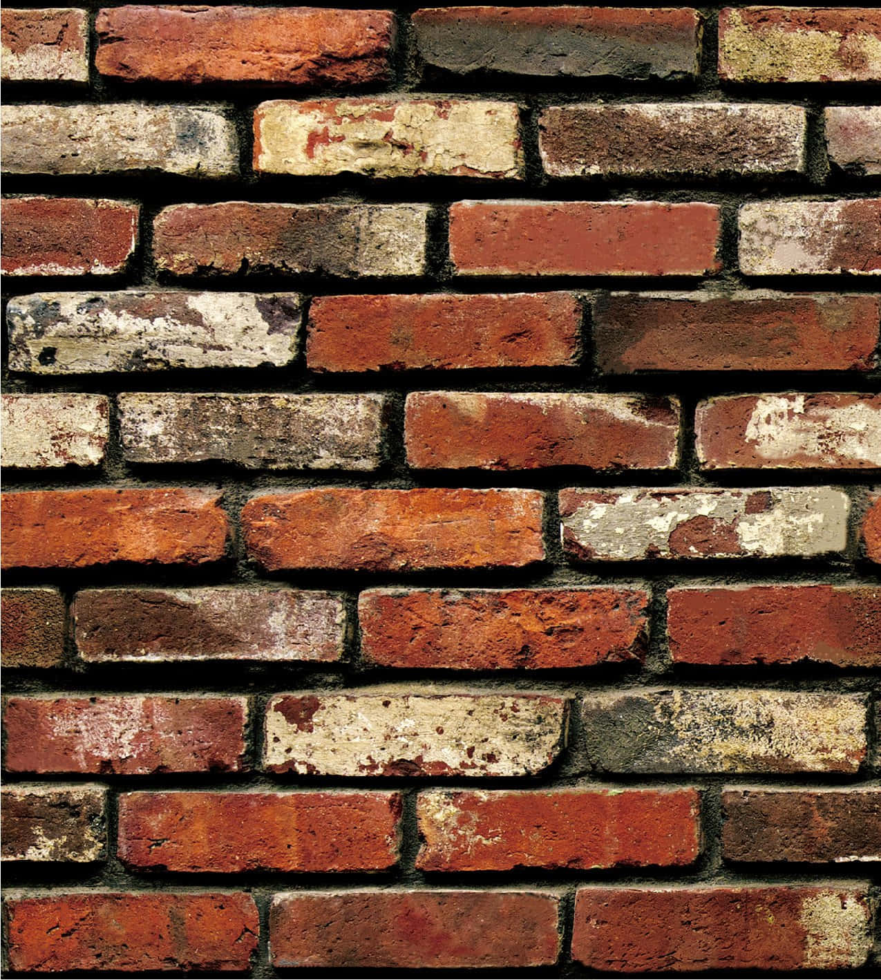Exposed Dark Bricks Wallpaper