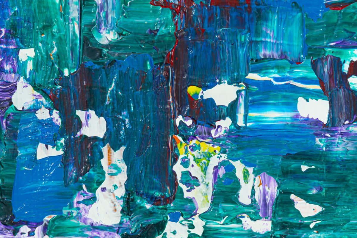 Expressionism-Featuring a riot of colors, this painting speaks to the core of abstract expressionism. Wallpaper