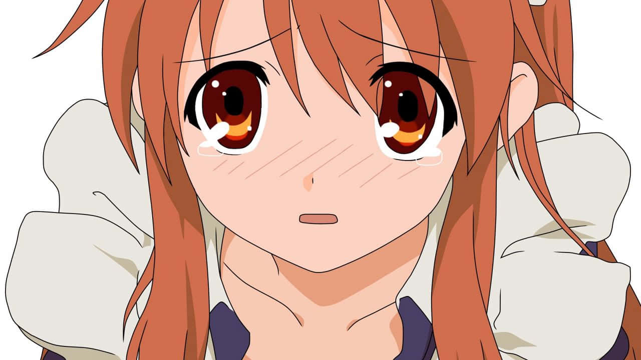 Expressive Anime Girl Sadness Wallpaper