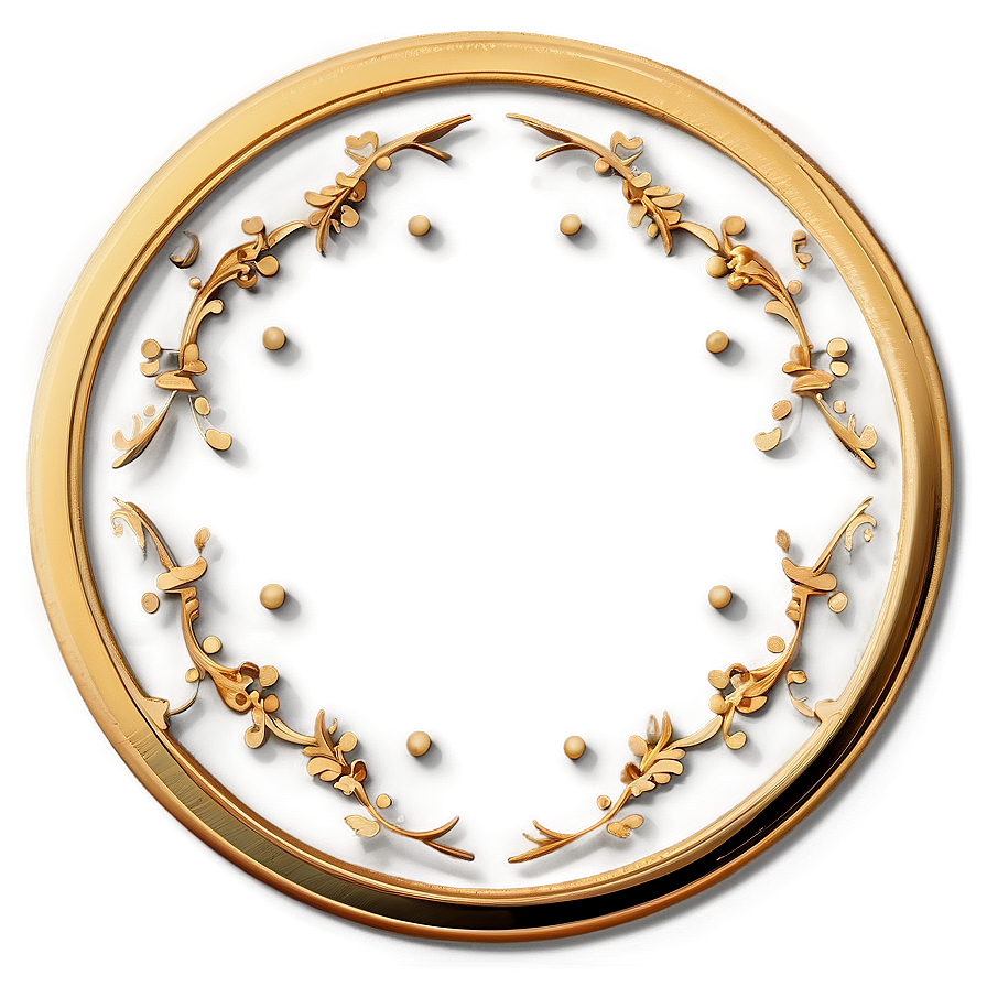 Exquisite Gold Circle Border Png 20 PNG