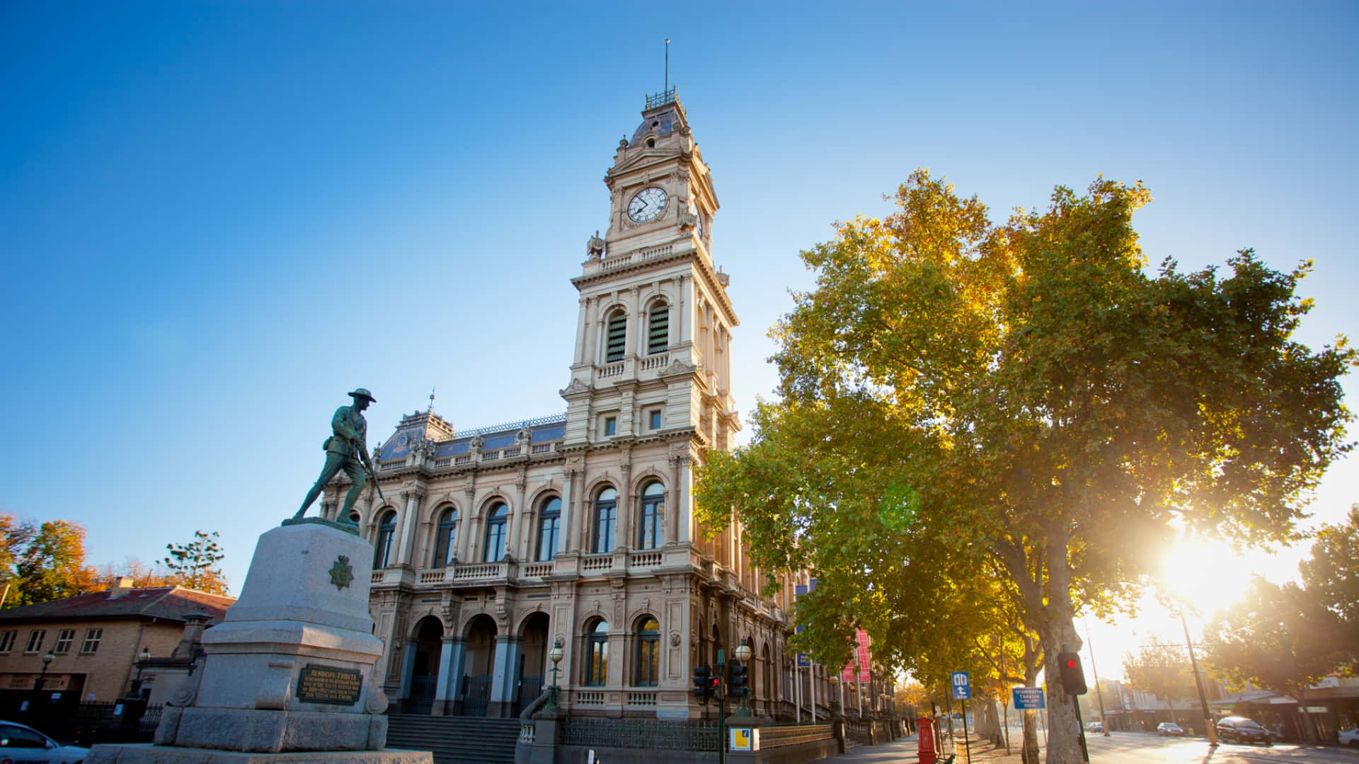 Exquise Uitzicht Op De Bendigo Kunstgalerie In Victoria, Australië Achtergrond