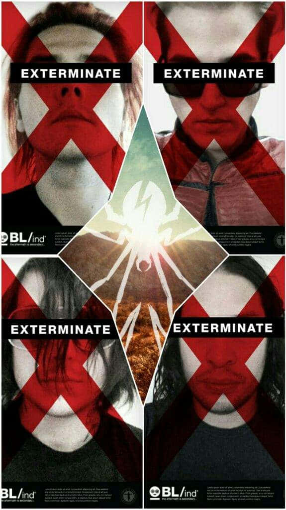 Exterminate Collage Artwork Wallpaper