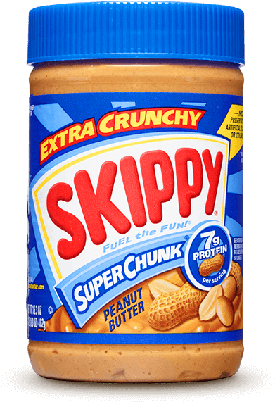 Extra Crunchy Skippy Peanut Butter Jar PNG