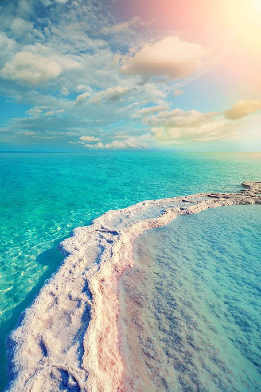 Extracted Dead Sea Salt Path Wallpaper