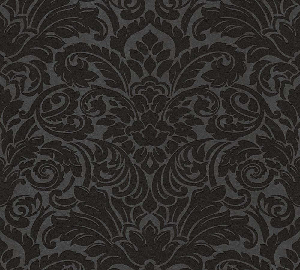Extravagant Black Floral Detailed Wallpaper