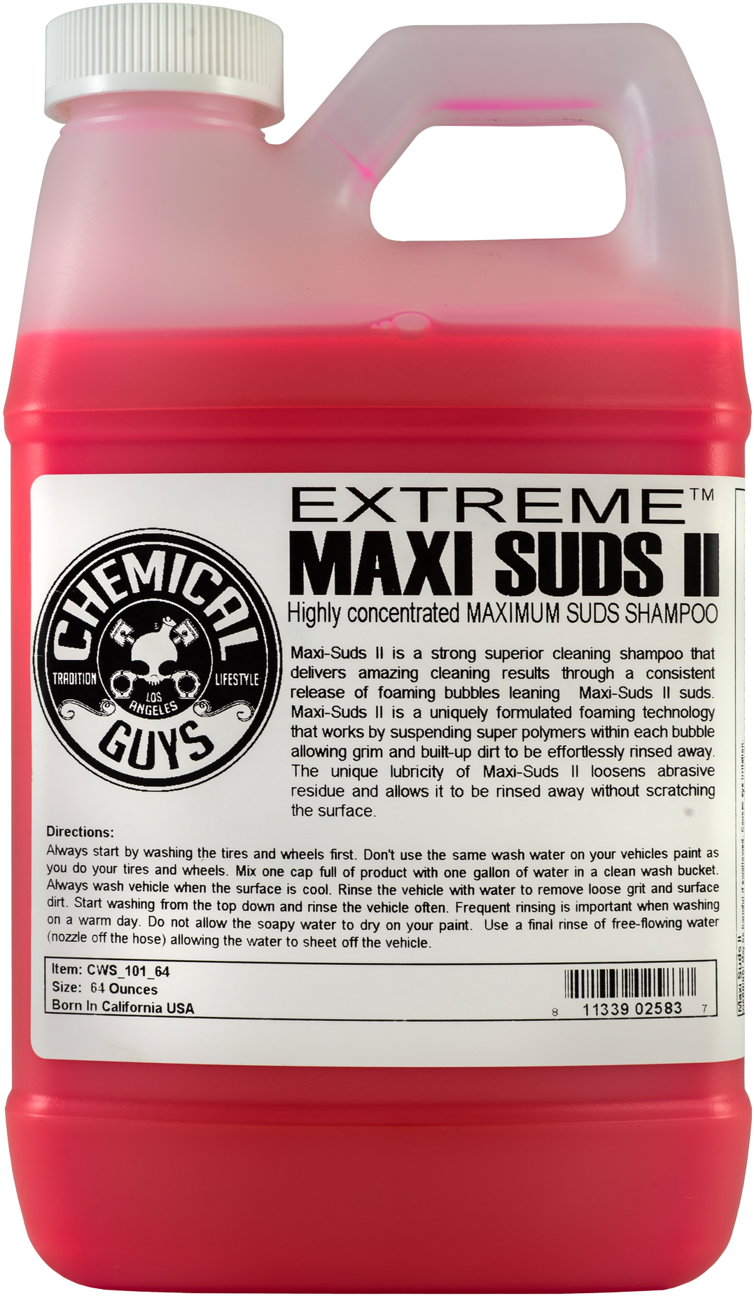 Extreme Maxi Suds I I Car Wash Shampoo Bottle PNG