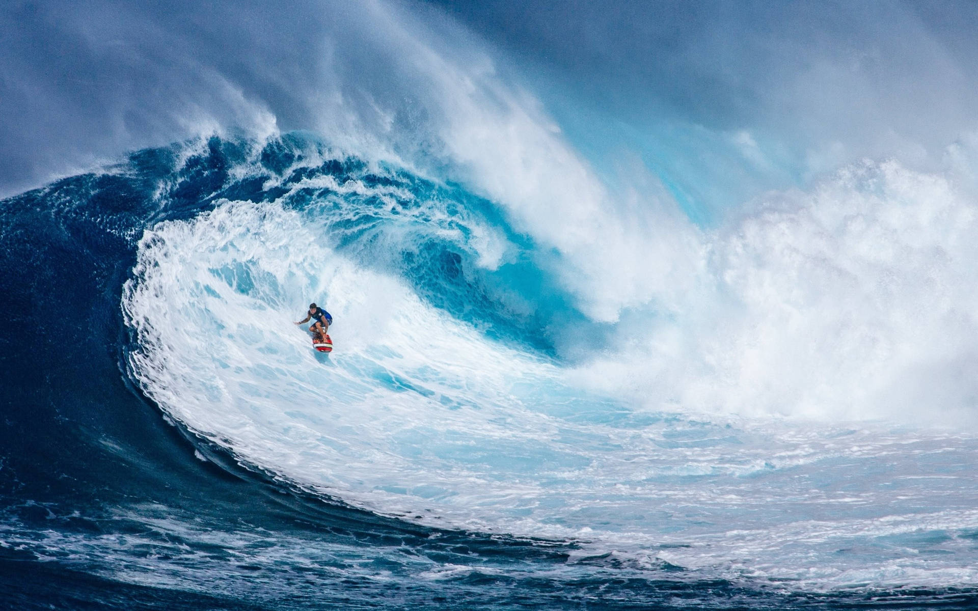 Extreme Sports Surfing Big Waves Background