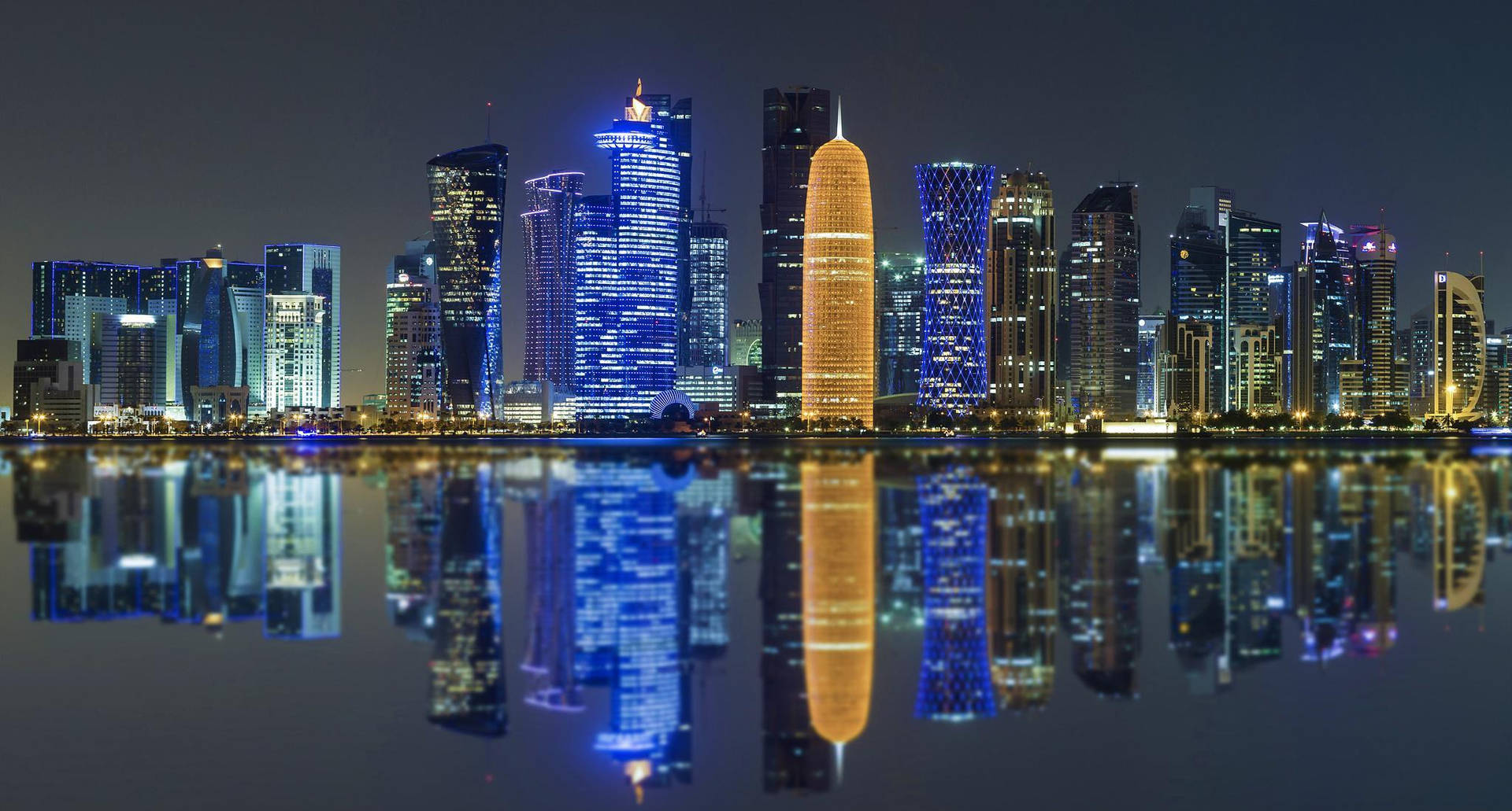 scapeEkstremt klare Doha Cityscape Wallpaper