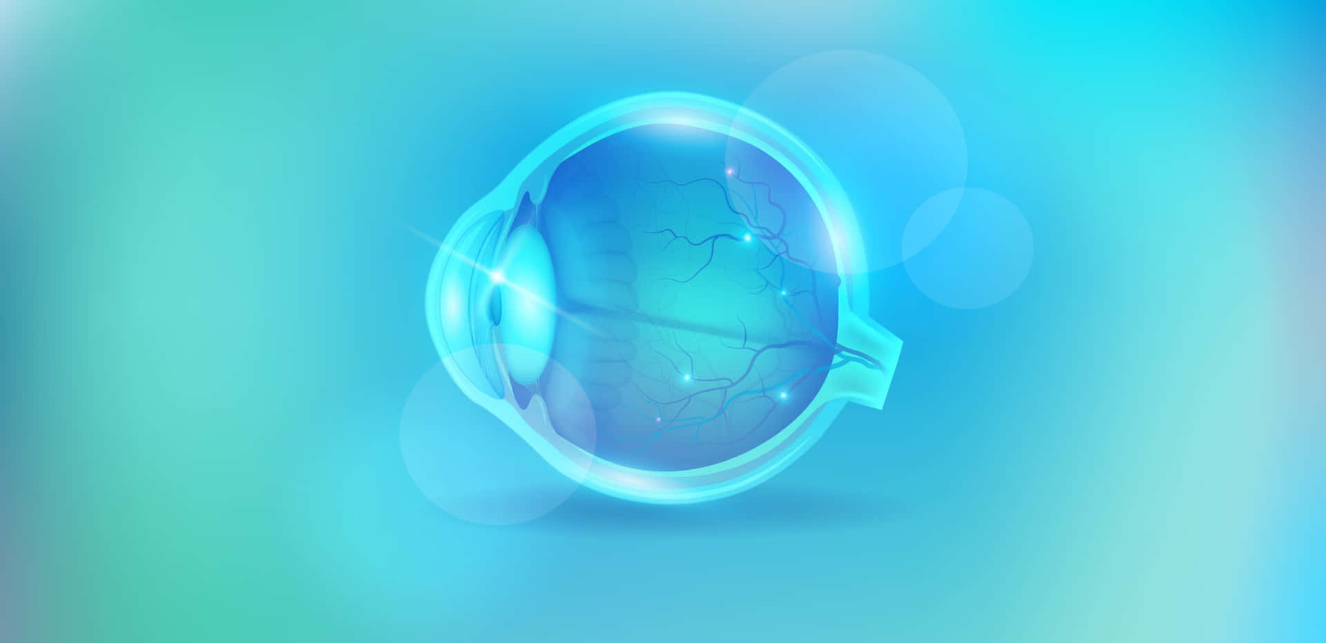 An Eye With A Blue Background