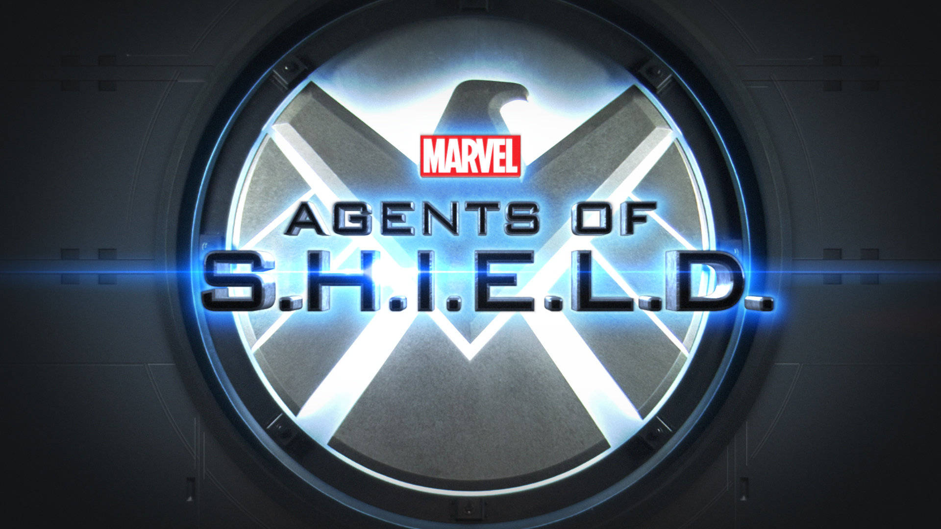 Ögonfångandemarvel Agents Of Shield Logo Digital Konst. Wallpaper