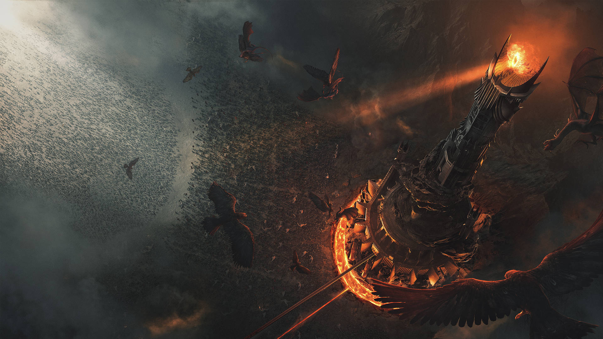 Wallpaper - Øjet af Sauron i Stigning til Krig Mobilspil Tapet Wallpaper