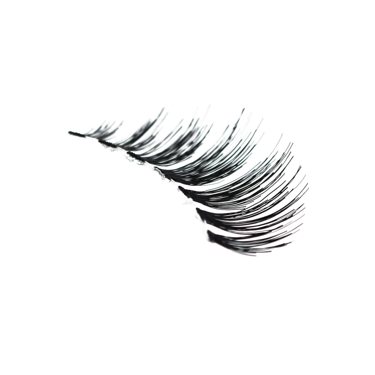 A Pair Of Black False Lashes On A White Background