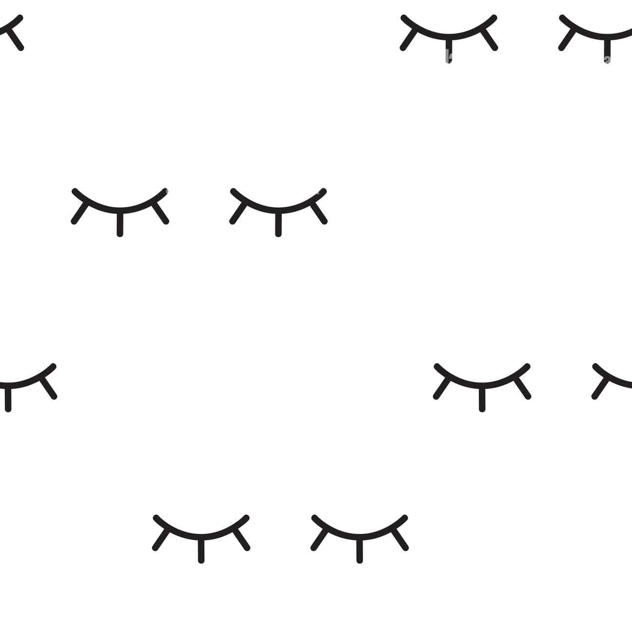 A Black And White Pattern Of A Pair Of Eyes