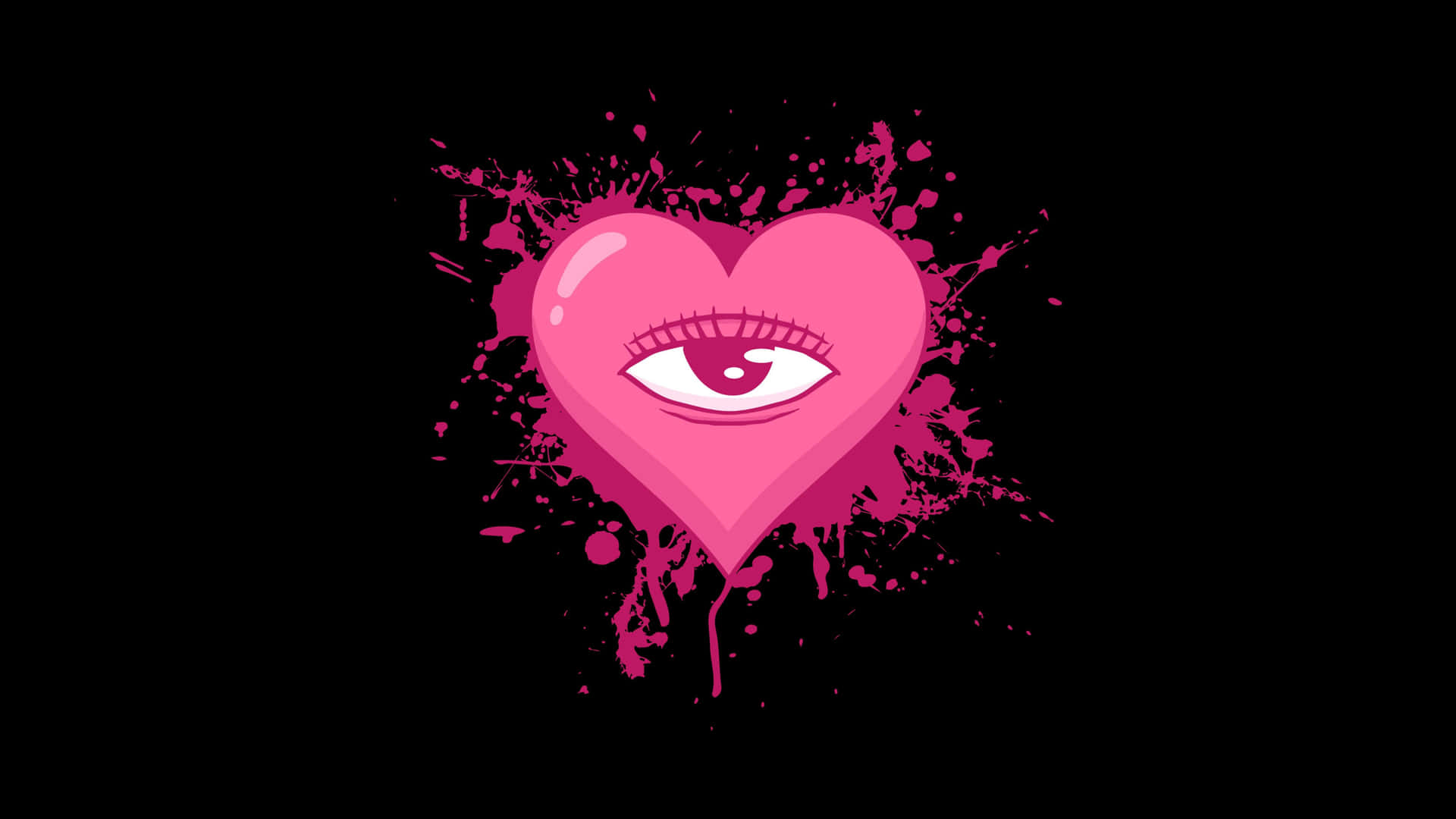 Eyeon Heart Grunge Graphic Wallpaper