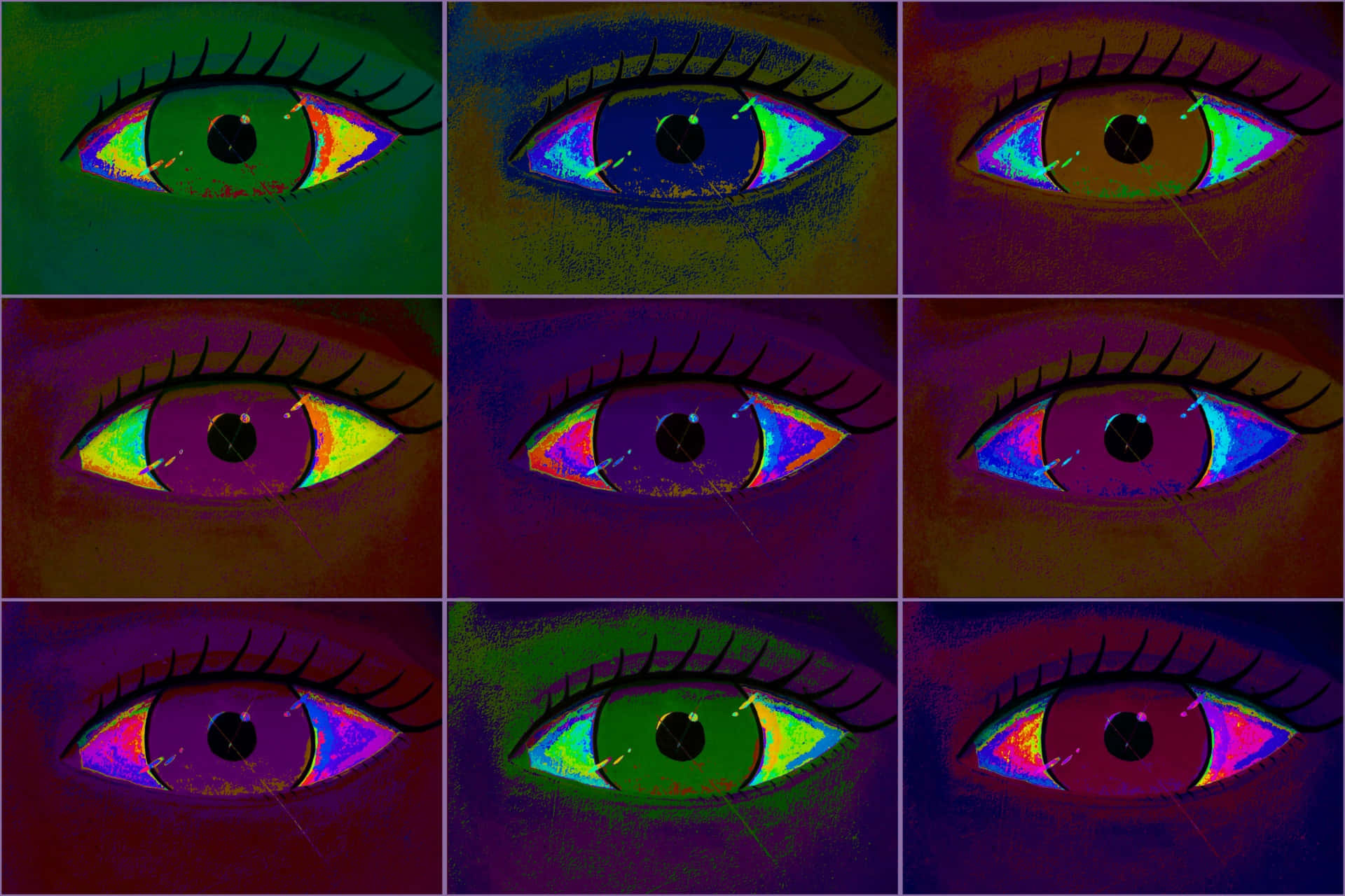 Augencollage Psychedelisches Bild