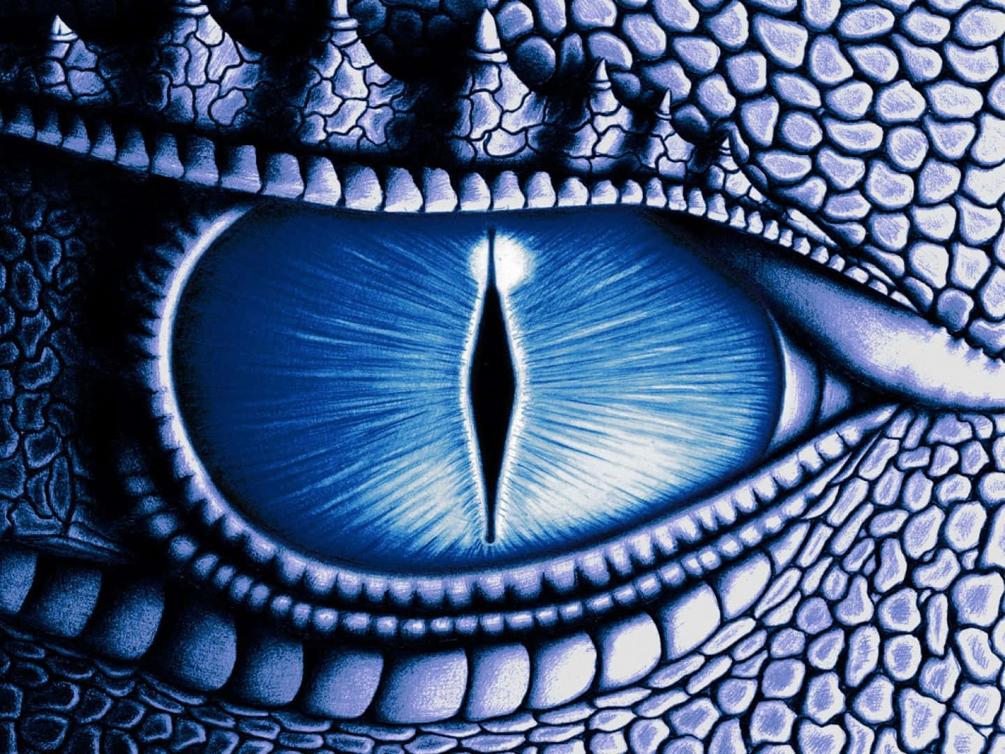 Blue Dragon Eyes Art Picture