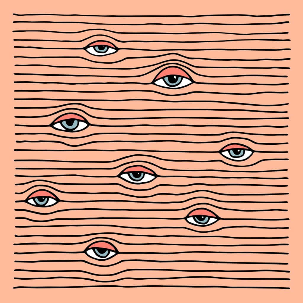 Eyes In Horizontal Lines Picture