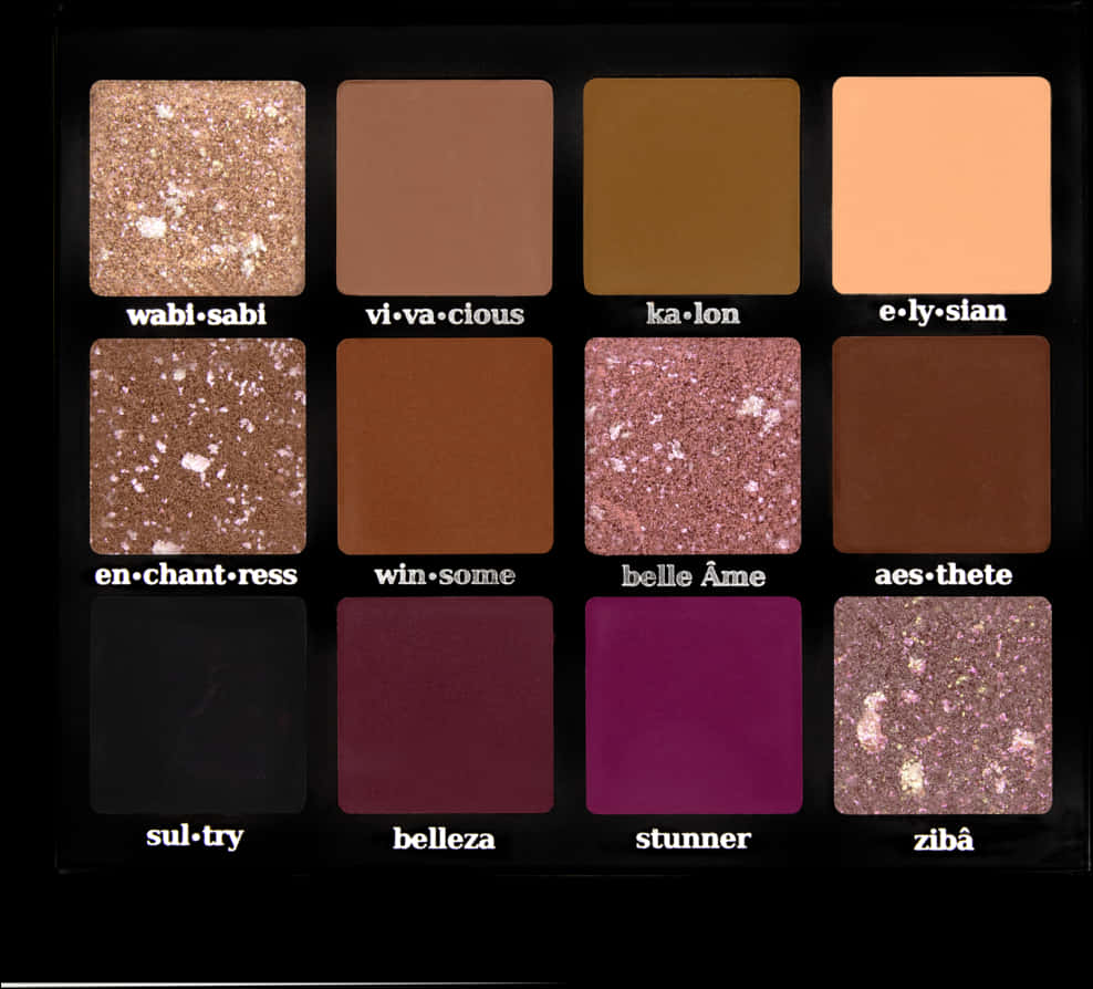 Eyeshadow Palette Variety Colors PNG