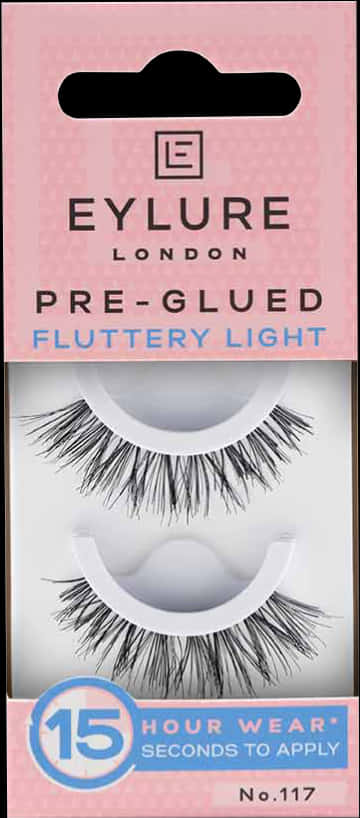 Eylure Pre Glued Fluttery Light Lashes PNG