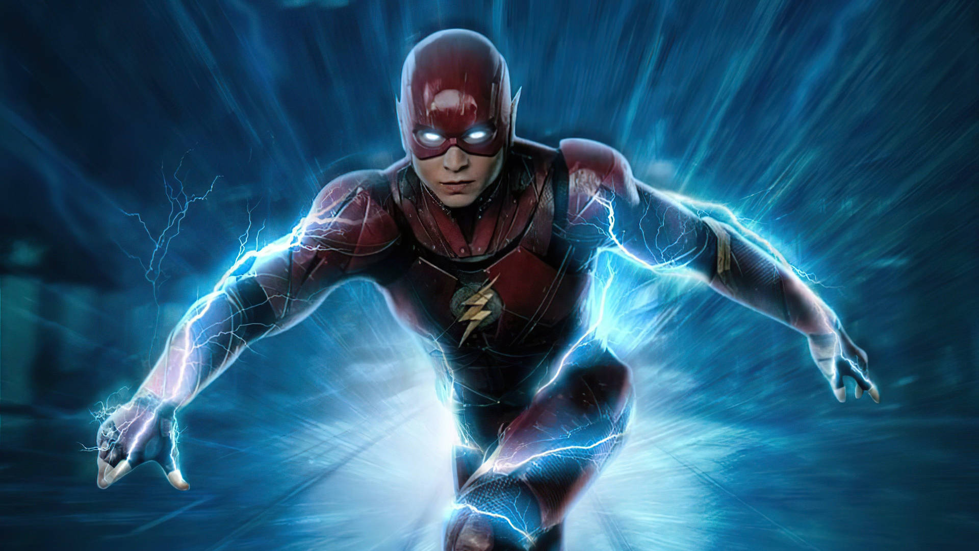 Ezra Miller The Flash Movie Poster Wallpaper