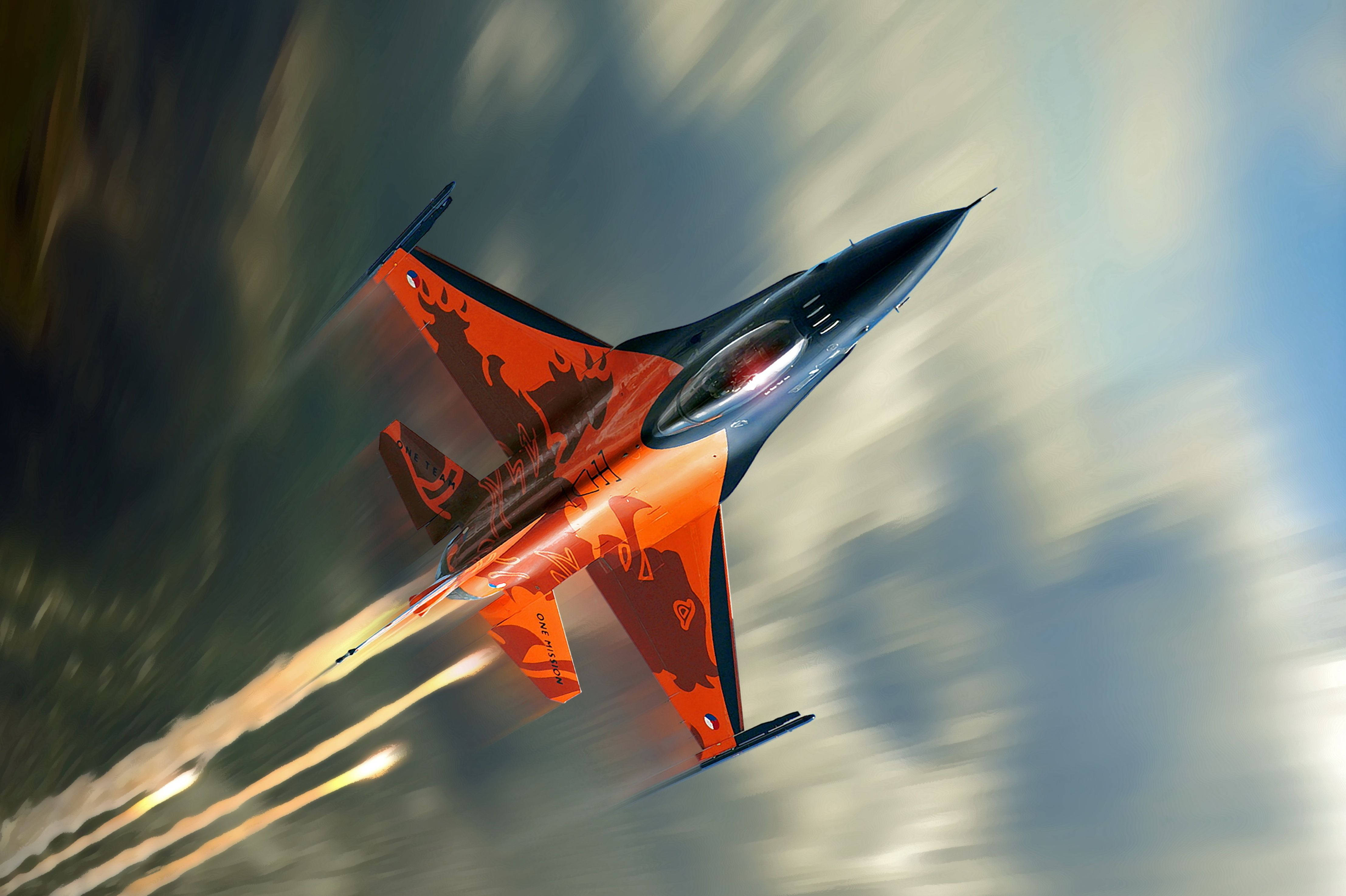 F-16 Fighting Falcon jagerfly-motiv. Wallpaper