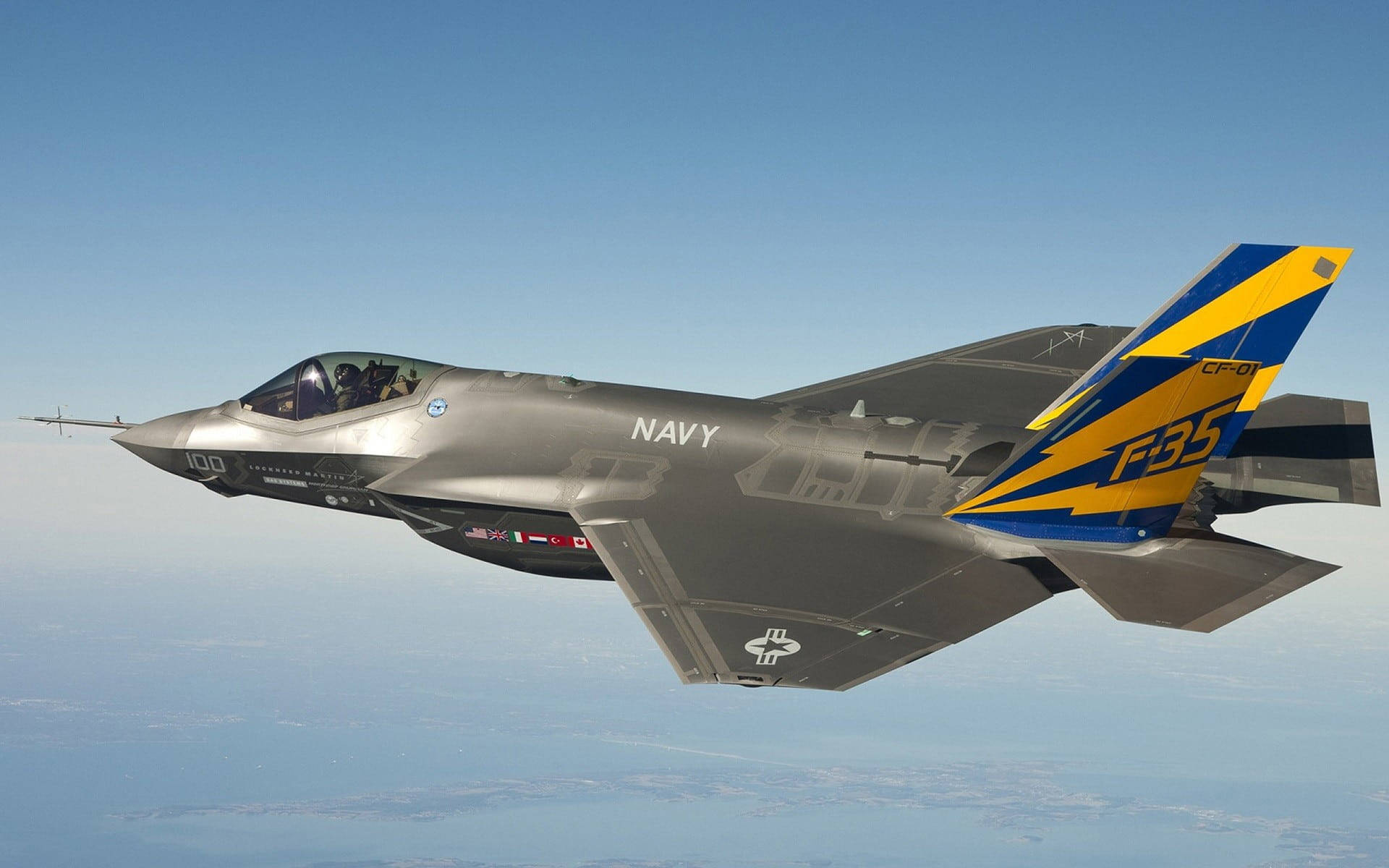F-35c In The Sky Military Aircraft Desktop Wallpaper