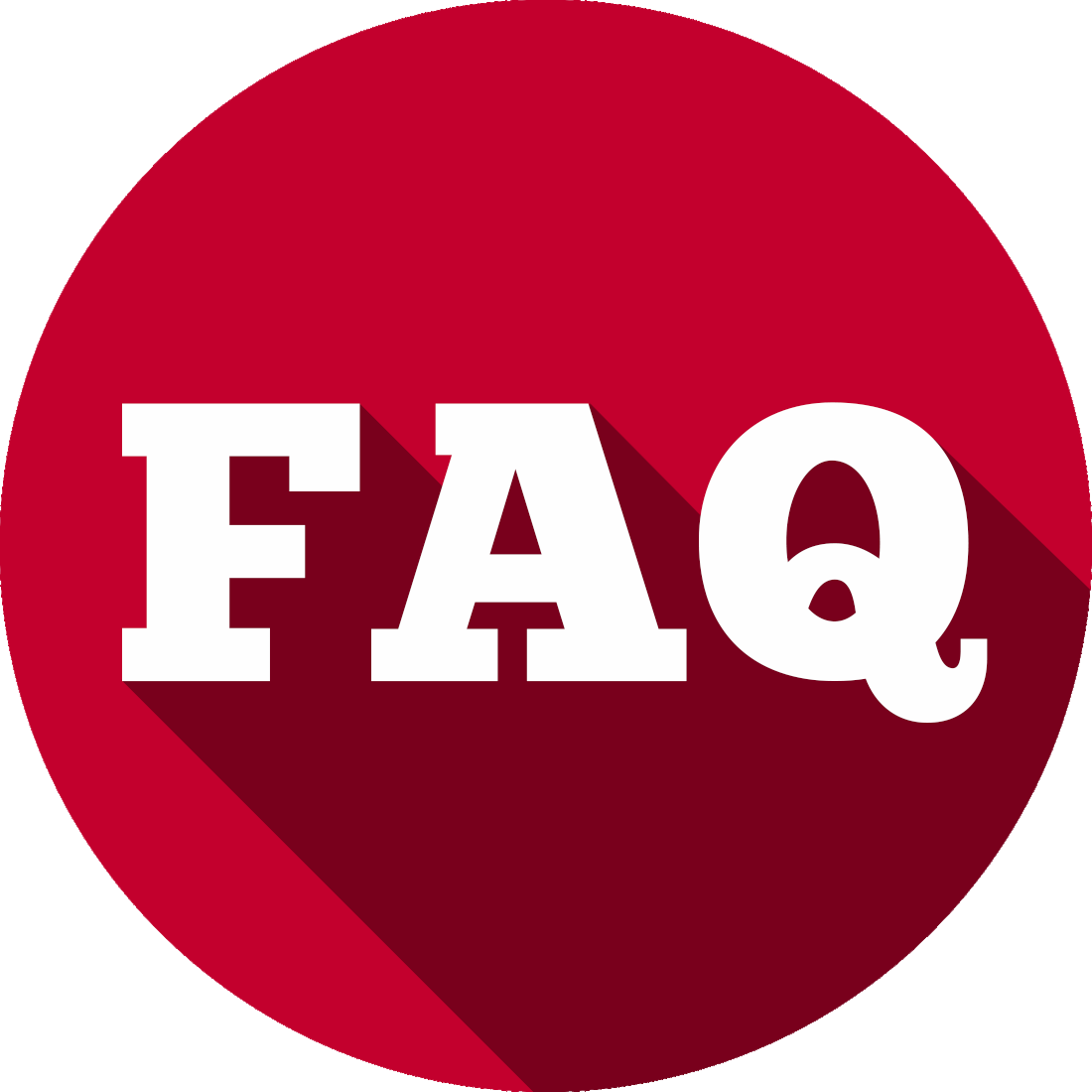 F A Q Red Circle Icon PNG