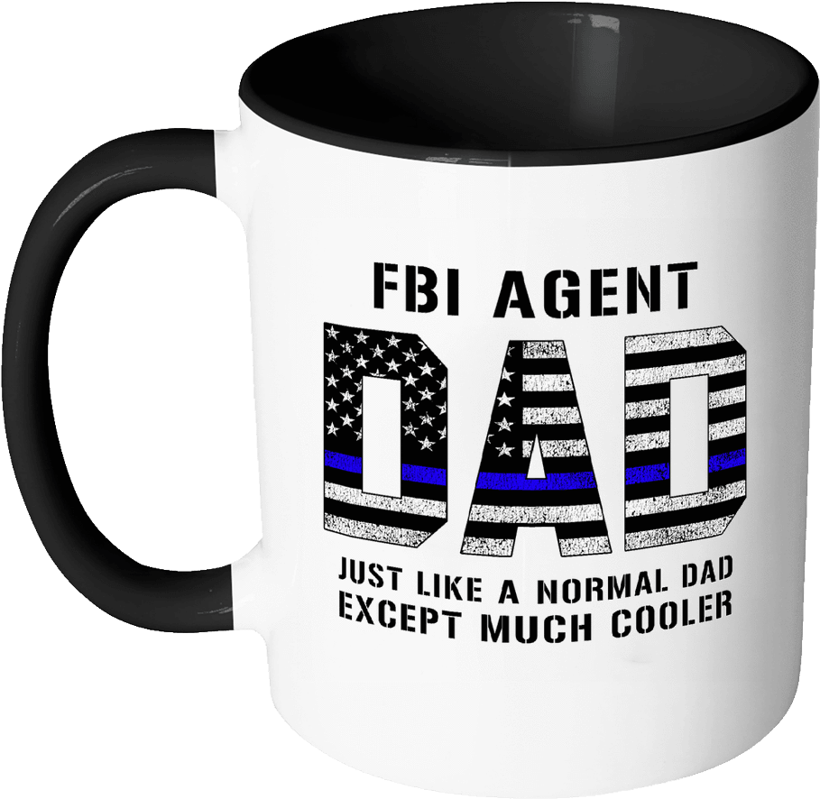 F B I Agent Dad Coffee Mug PNG